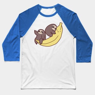 Sloths and Giant Banana Baseball T-Shirt
